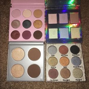 Facial palette and eyeshadow palette